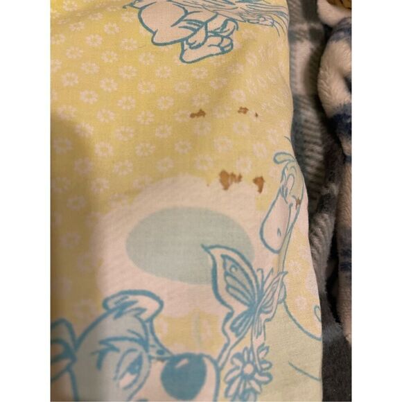 Vintage Baby Blanket The Kendall Co. 1979 Yogi Bear Pebbles Bam Bam Hanna Barber - Picture 5 of 16